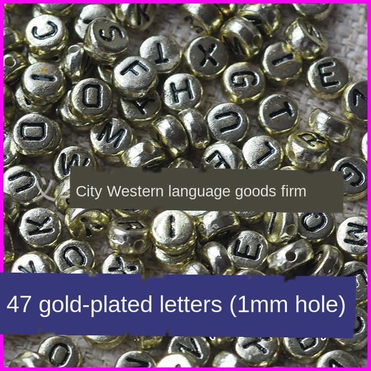 flat letter beads