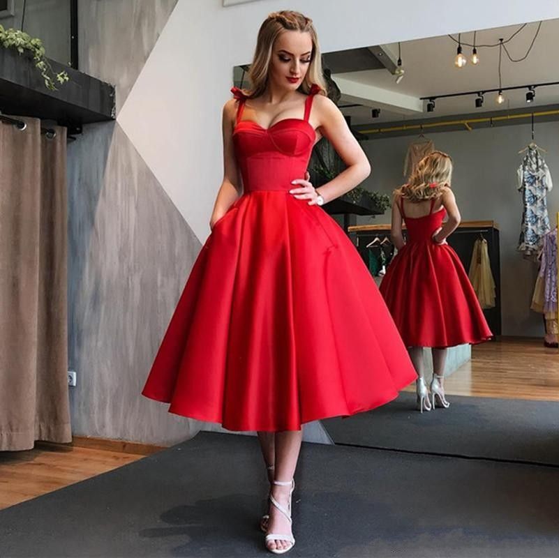 vintage red prom dress