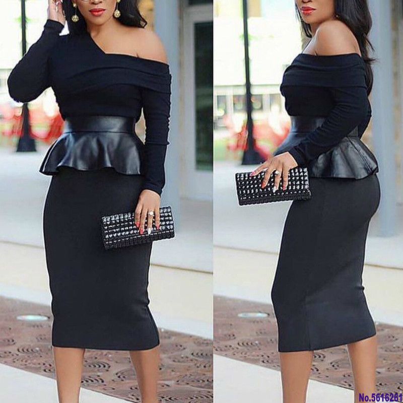 off the shoulder peplum dress