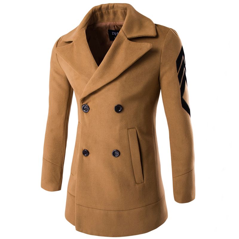 mens khaki wool coat