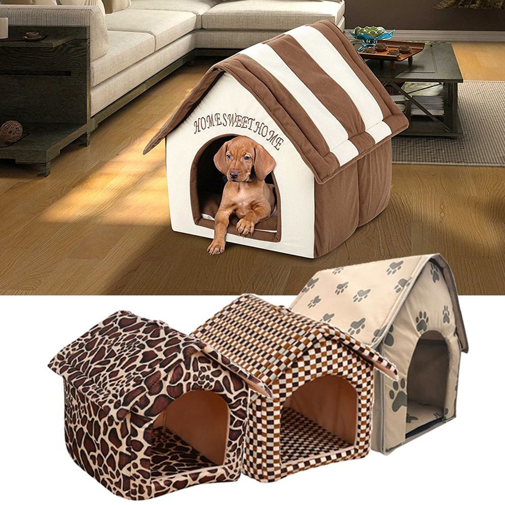 small indoor dog house bed