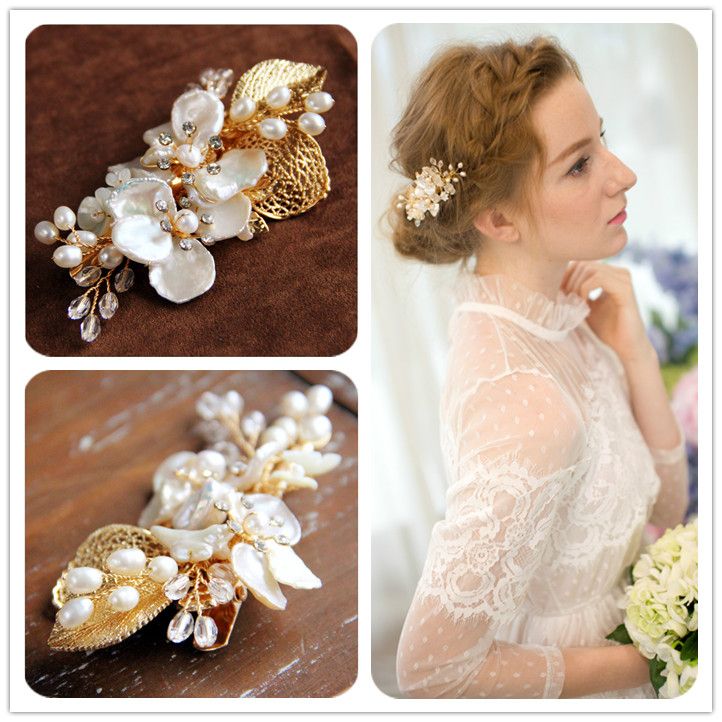 floral hair clips wedding