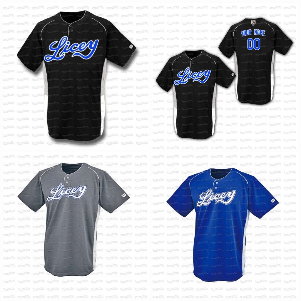 black and royal blue baseball jersey