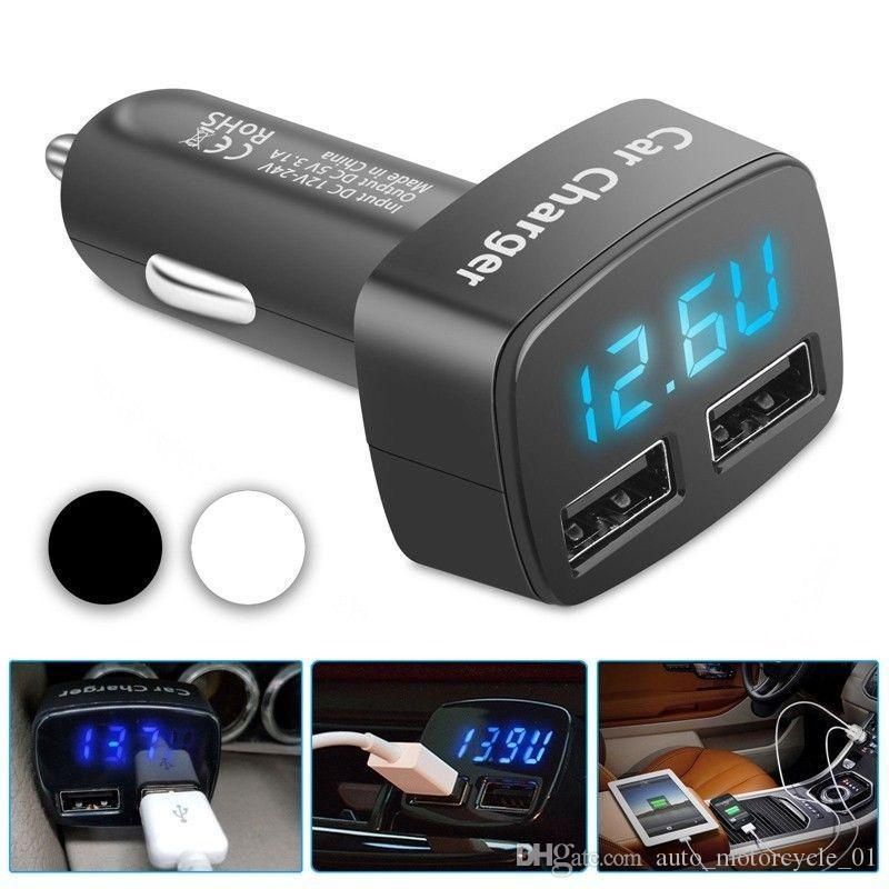 2020 Dual Ports 3.1A USB Car Cigarette Charger Lighter 12V/24V Digital