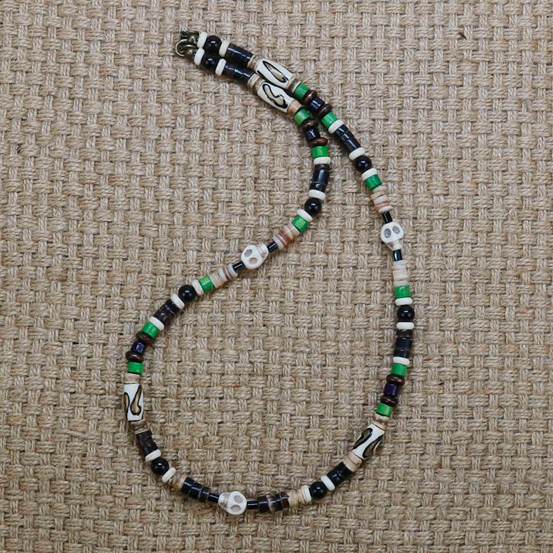 Chokers Hecho a mano Vintage OX Rústico Collar Hombre Accesorios Accesorios Étnicos Skull Joyería Tribal