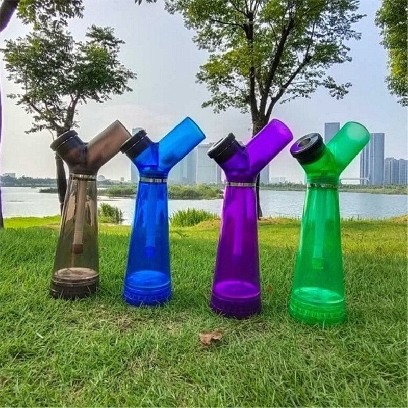 PLASTIC CUP WATER PIPE CREATIVE BOTTLE SHAPE 210MM HEIGHT SMOKING