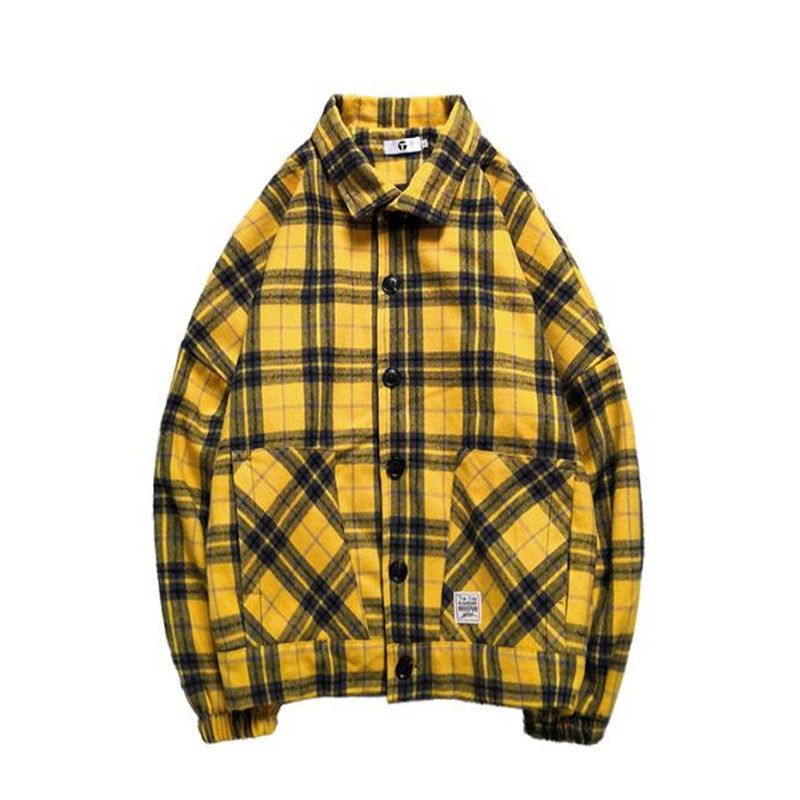 yellow plaid jacket mens