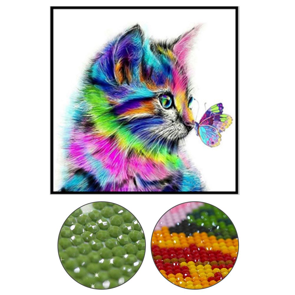 2020 5d Diy Colorful Cat Animal Full Drill Diamond Painting Rhinestone Home Decor From Calendar743 5 78 Dhgate Com,Violet Flower Drawing Aesthetic