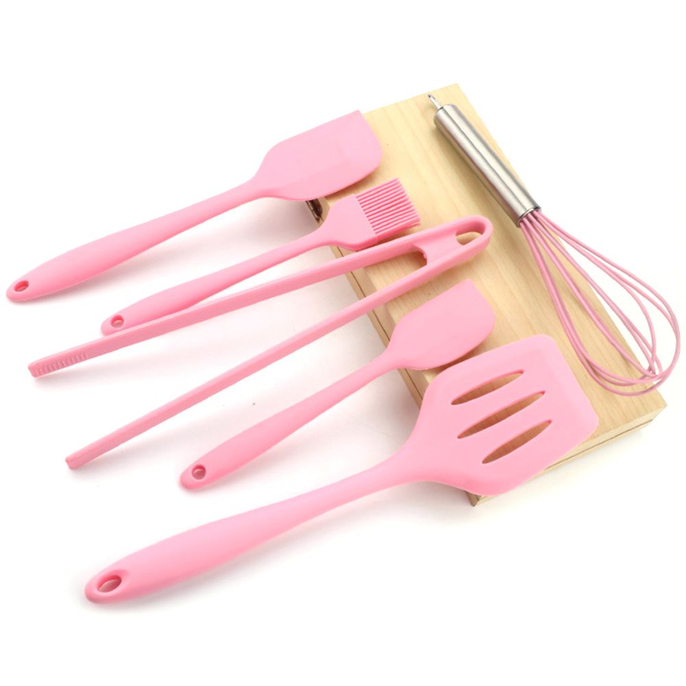 pink utensils set