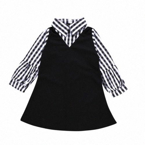 kids long sleeve black dress