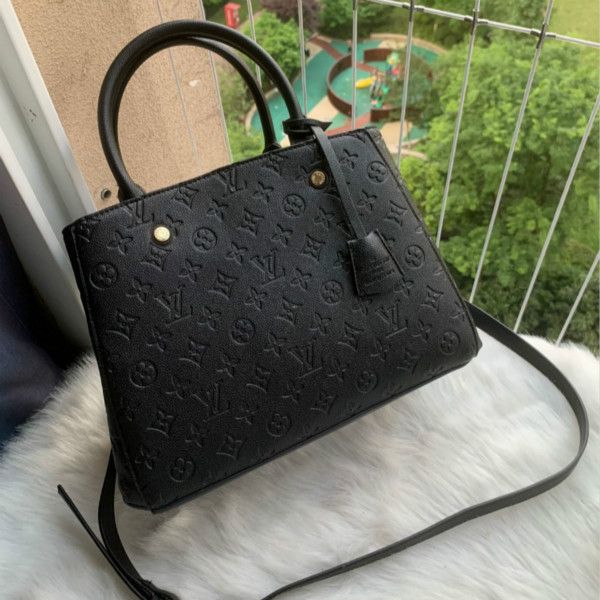 100% Genuine Leather Double Zipper Cosmetic Bag Handbag Women LV LOUIS VUITTON Wallet Michael ...