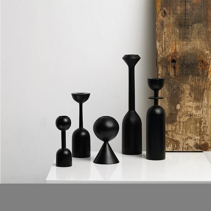 Cheap Black Wood Candle Holder Quality Black Candle Seat Decoration Candle Holder Home Wedding Christmas Candlestick From Homedod 13 51 Dhgate Com