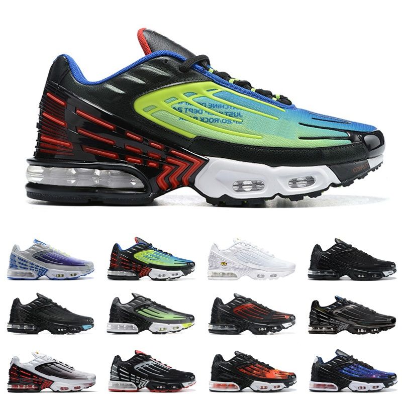 Cheap Tn Plus 3 III Tuned Mens Tn 3 Running Shoes Womens Black Silver Deep Royal Crimson Red 