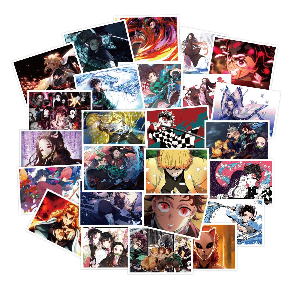 30pcs/set new design Demon Slayer anime Small waterproof stickers for laptop bike car sticker 30pcs/set new design Demon Slayer anime Small waterproof stickers for laptop bike car sticker