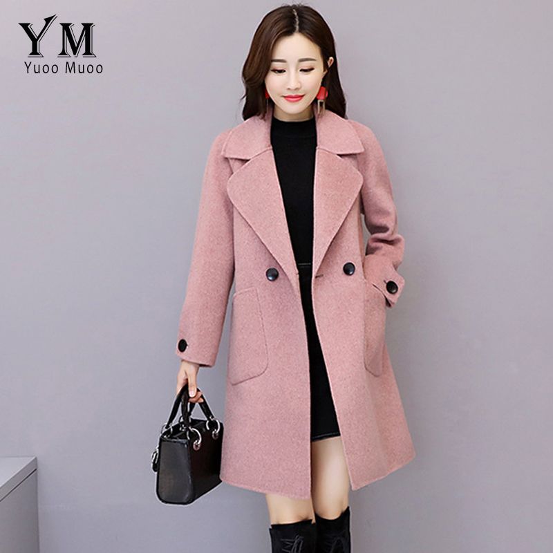 pink winter coat plus size