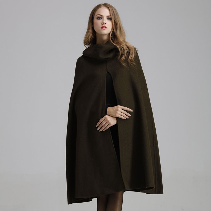 woolen cape coat