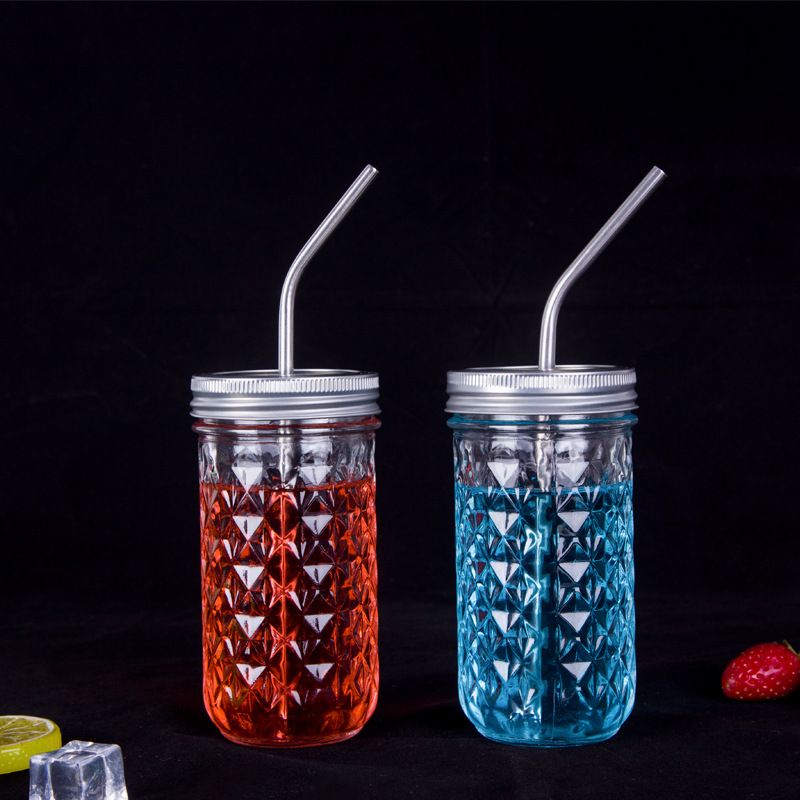 350ml,with Lid,plastic straw