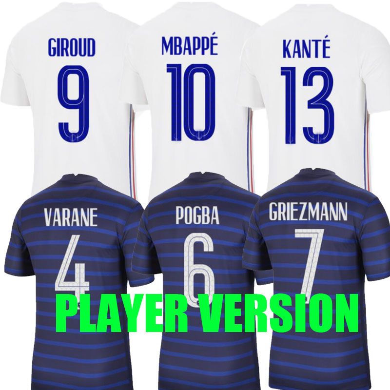2020 Player Version 2020 2021 France Soccer Jerseys MBAPPE ...