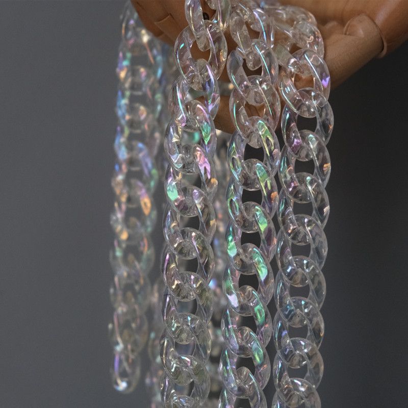 correa de repuesto de resina acrílica embragues correa de bolso transparente correa de cadena para bolsos bolsos bolsos Valliclud Correa de cadena de bolso