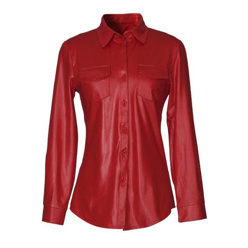 2020 Autumn Long Sleeve Faux Leather Blouse Shirts Women Lapel On Up Vintage Office Lady Pu Blouses Woman Las Tops From Rollength 22 83 Dhgate Com - Womens Leather Tops Red 2020 Autumn Long Sleeve Faux Leather Blouse Shirts Women Lapel On Up Vintage Office Lady Pu Blouses Woman Las Tops From Rollength 22 83 Dhgate Com - Womens Leather Tops Red