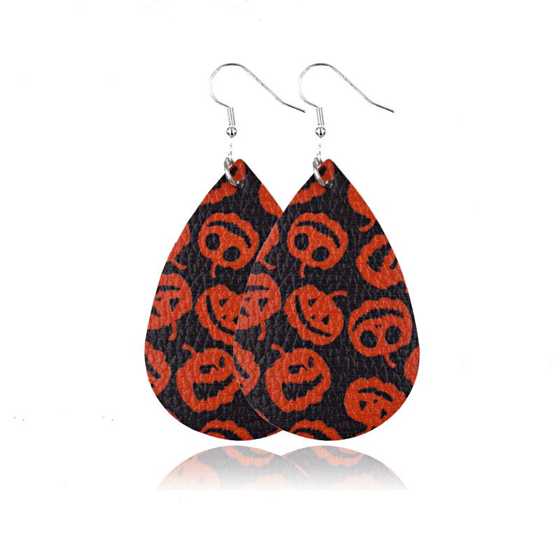 Discount Newest Creative Halloween Leather Earrings For Women Unique
