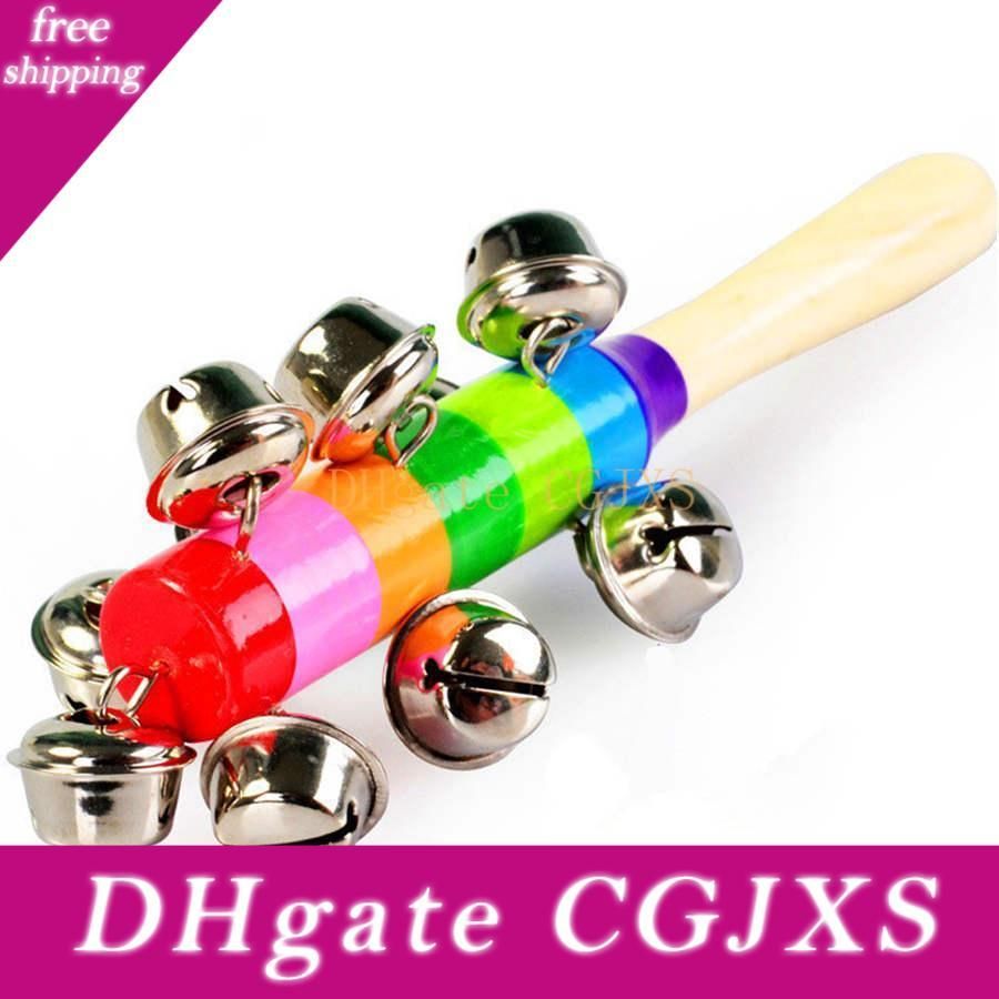 wooden rattle with bells