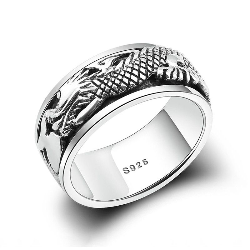 Black Mans 925 Anillo De Compromiso Femenino De Plata Anillo Black Mans 925 Anillo De Compromiso Femenino De Plata Anillo