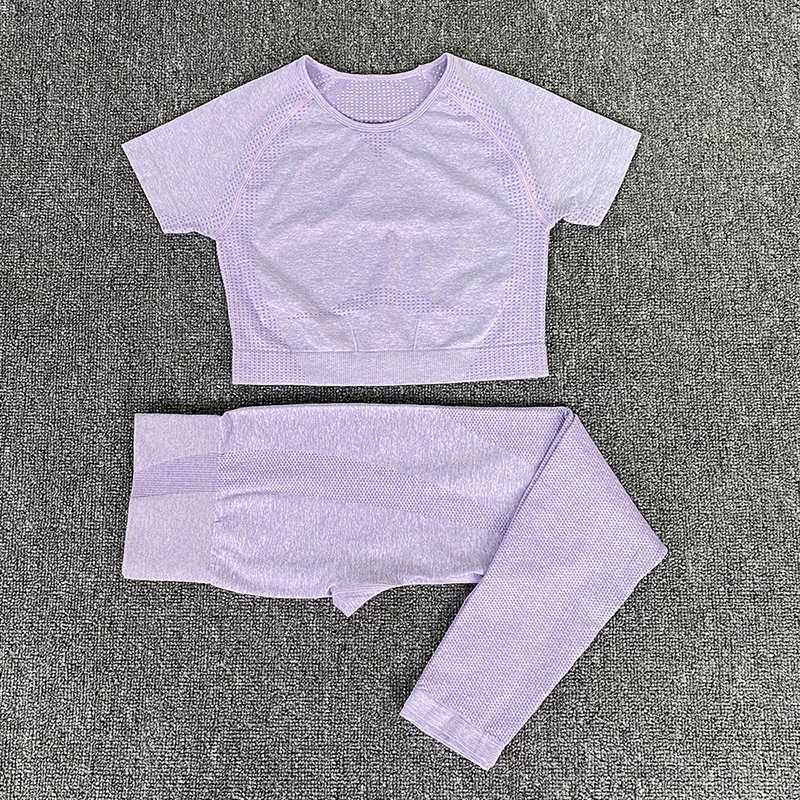 Pantalon chemise violet