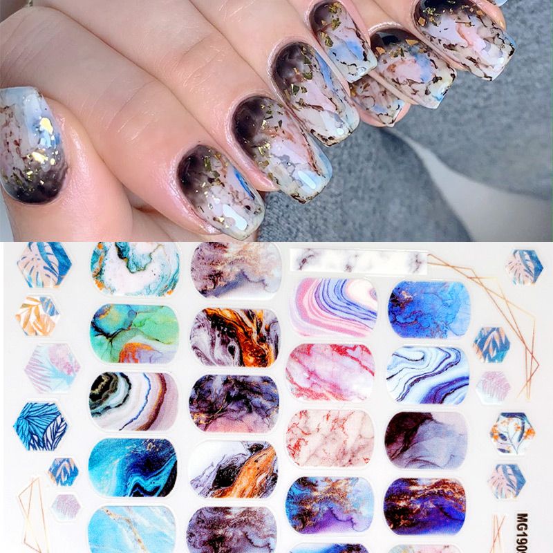 PC Marble nail stickers Water Transfer Nail Sticker Paper Nail Art Decorations DIY Design Decal Polish PC Marble nail stickers Water Transfer Nail Sticker Paper Nail Art Decorations DIY Design Decal Polish