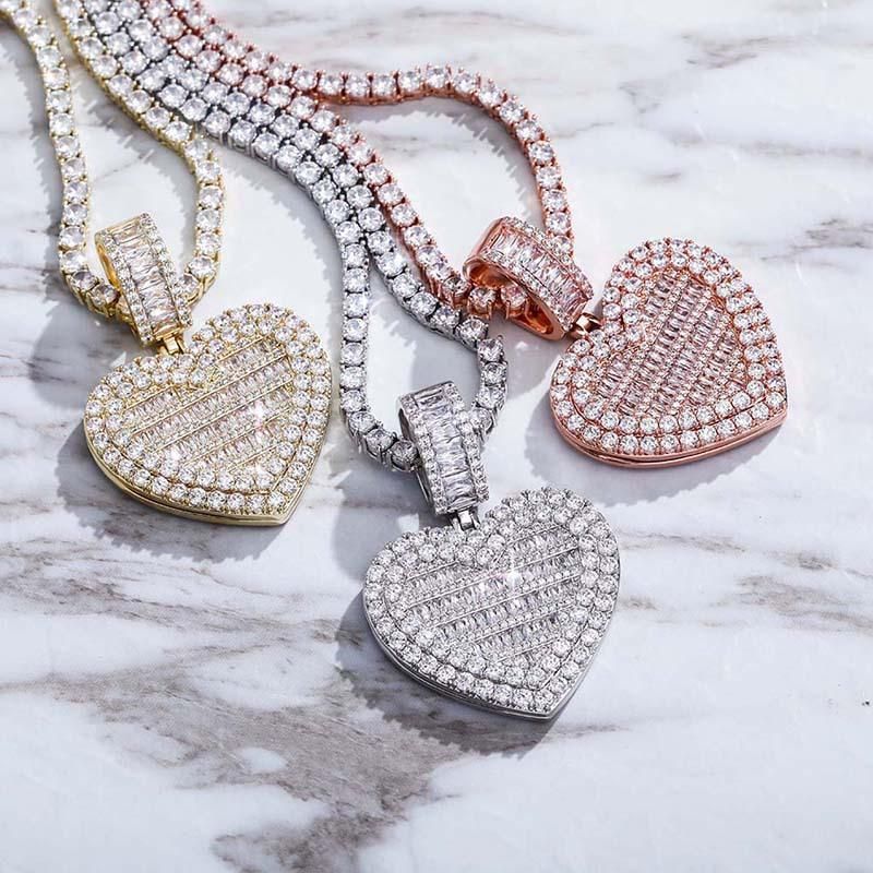 New Design Heart Shape 18K Gold Hip Hop 