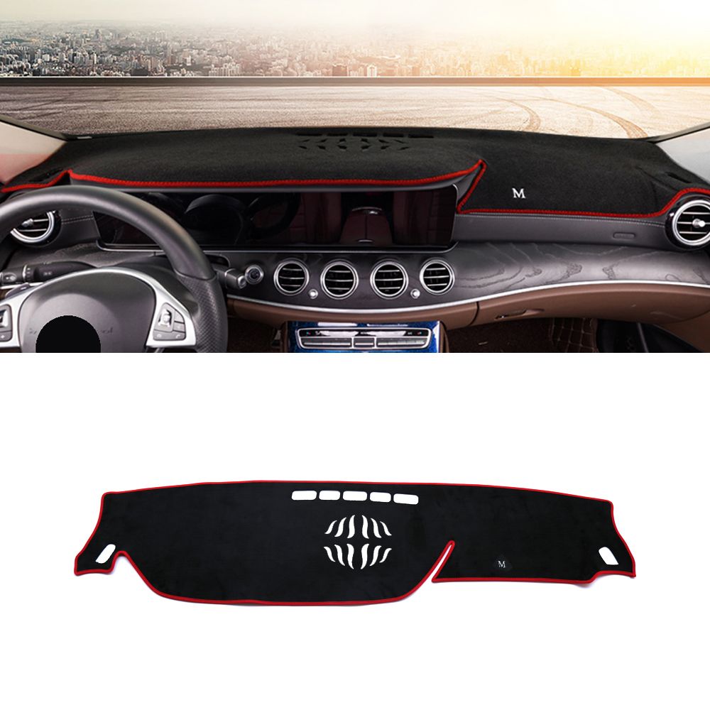 shunan Dashboard Mat Dash Cover for Mercedes-Benz GLA 2015-2020 Car Sunshield Carpet Protector Pad Heatproof Black+Red Edging 