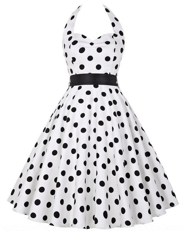 black and white 50s dress