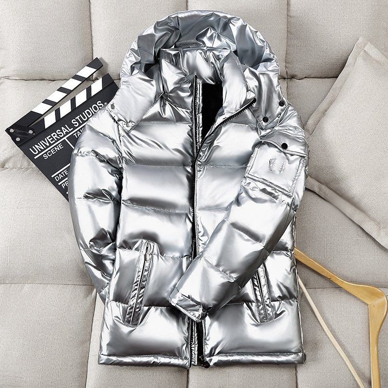 silver down jacket men's