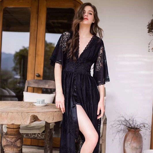 black pajama dress