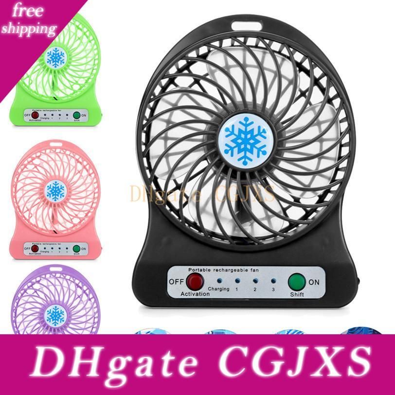 2020 Portable 3 Gear Speed 4 5w Cooling Fan Mini Usb 3 7v Led Fan Li Ion 2200mah Battery Rechargeable Multifunctional Fan From Faone22 7 65 Dhgate Com