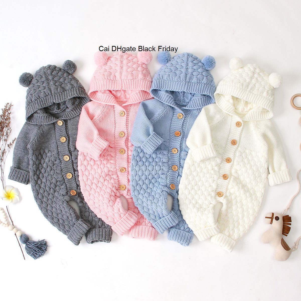 knitted baby romper