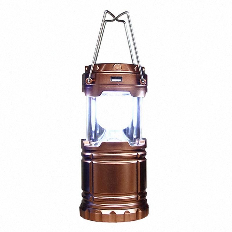 Handheld Camping Lantern Rechargeable Solar Powered Silicone Emergency Outdoor