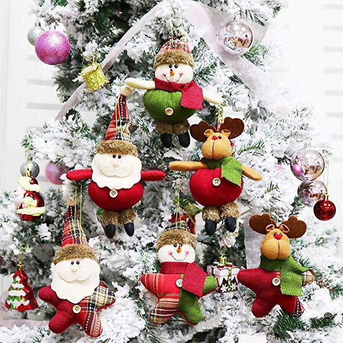 Árbol de Navidad Colgante Decoración de Navidad Colgante Peluche Muñeca Colgante 