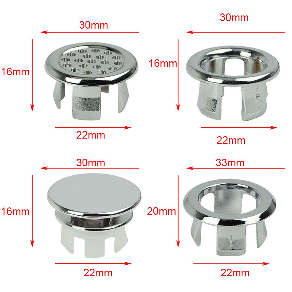 TXErfolg Anillo de Desbordamiento para Fregadero Tapa de Desbordamiento de Acero Inoxidable Tapa de Desbordamiento para Lavabo Anillo de Desbordamiento para Ba/ño Cocina 9 Piezas
