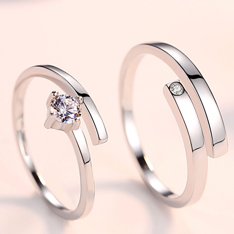 Hot Sale Pure S925 Sterling Silver Band Men Women Unique Fist Open Ring