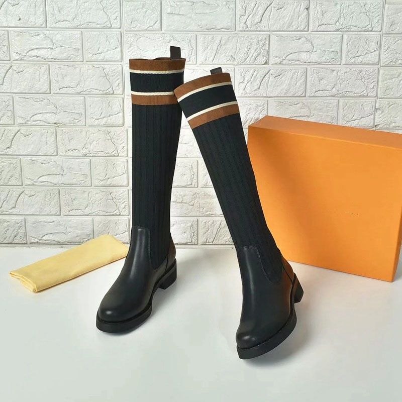 knee flat boots women's