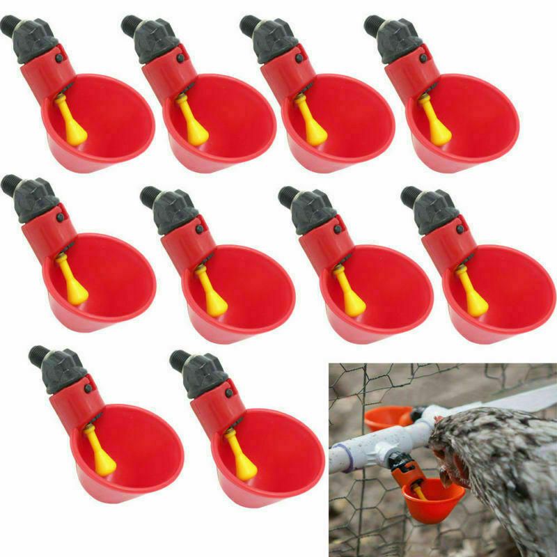 20pcs Poultry Chicken Automatic Water Drinking Cup Plastic Drinker Farm Supplies