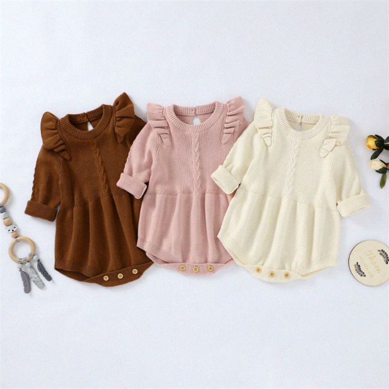 ruffle newborn romper