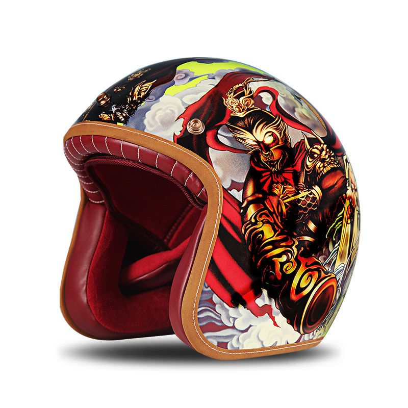 VOSS Son Goku casco de la motocicleta abierta de la vendimia casco de la cara interior VOSS Son Goku casco de la motocicleta abierta de la vendimia casco de la cara interior