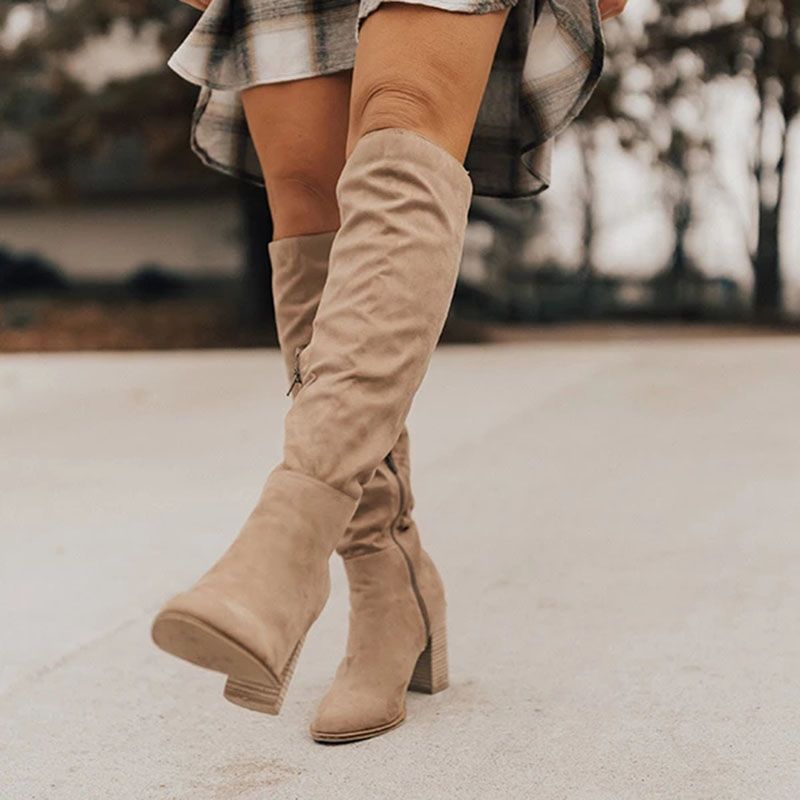 knee high lace up winter boots