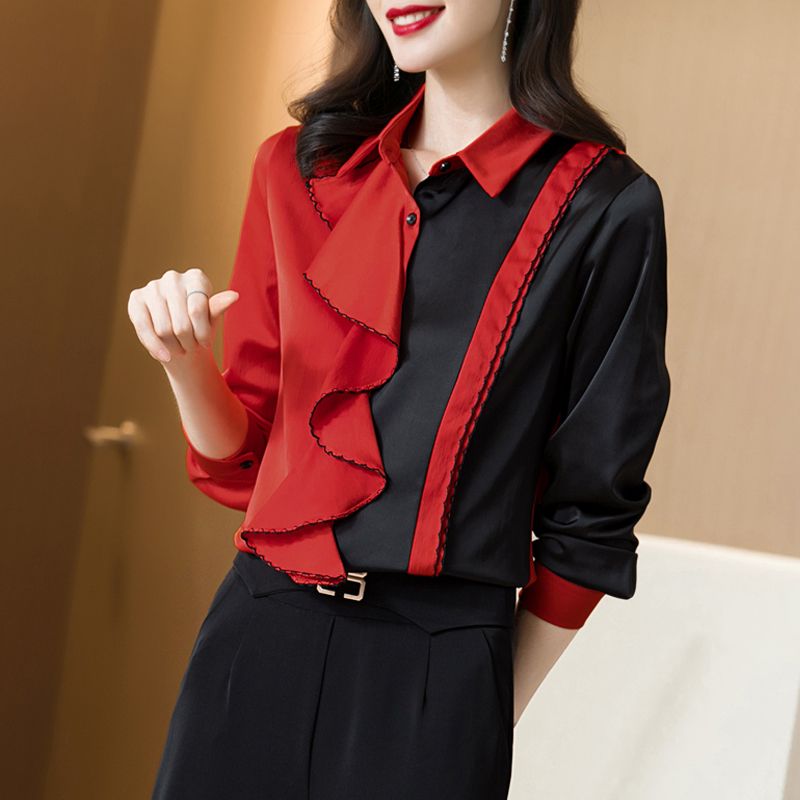 Acquistare Camicette Da Donna Camicie Seta Camicetta Silk Donna 2021  Primavera Autunno Autunno Elegante Femminile Shirt Ruffle Coreana Blusa  Blusas Alta Qualità Economico | Consegna Veloce E Qualità | DHgate Italy