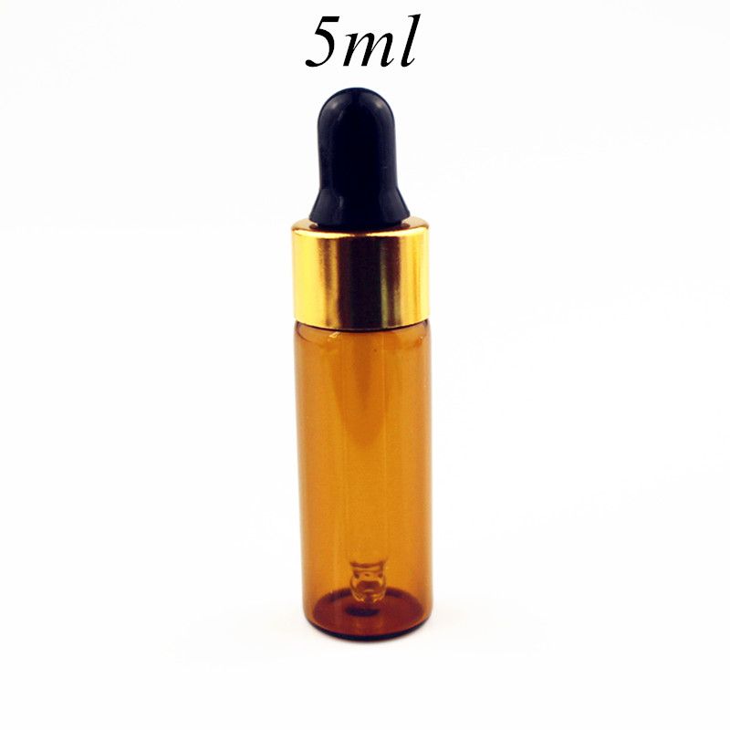 5ml Amber bottles with gold cap