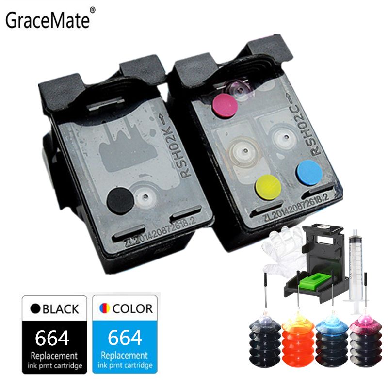 Compra GraceMate 664 Kit De Recarga De Cartuchos De Reemplazo 664 Cartucho  De Tinta Deskjet 2135 3635 1118 1115 2138 3636 3638 4536 4676 Impresora  Barato | Entrega Rápida Y Calidad | Es.Dhgate