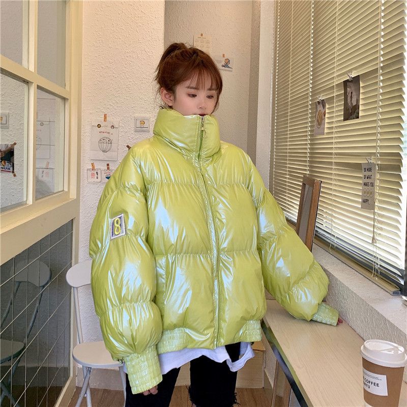 lime green winter coat