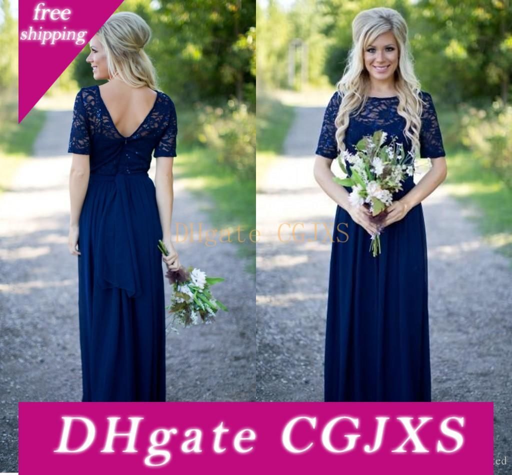 navy blue winter bridesmaid dresses